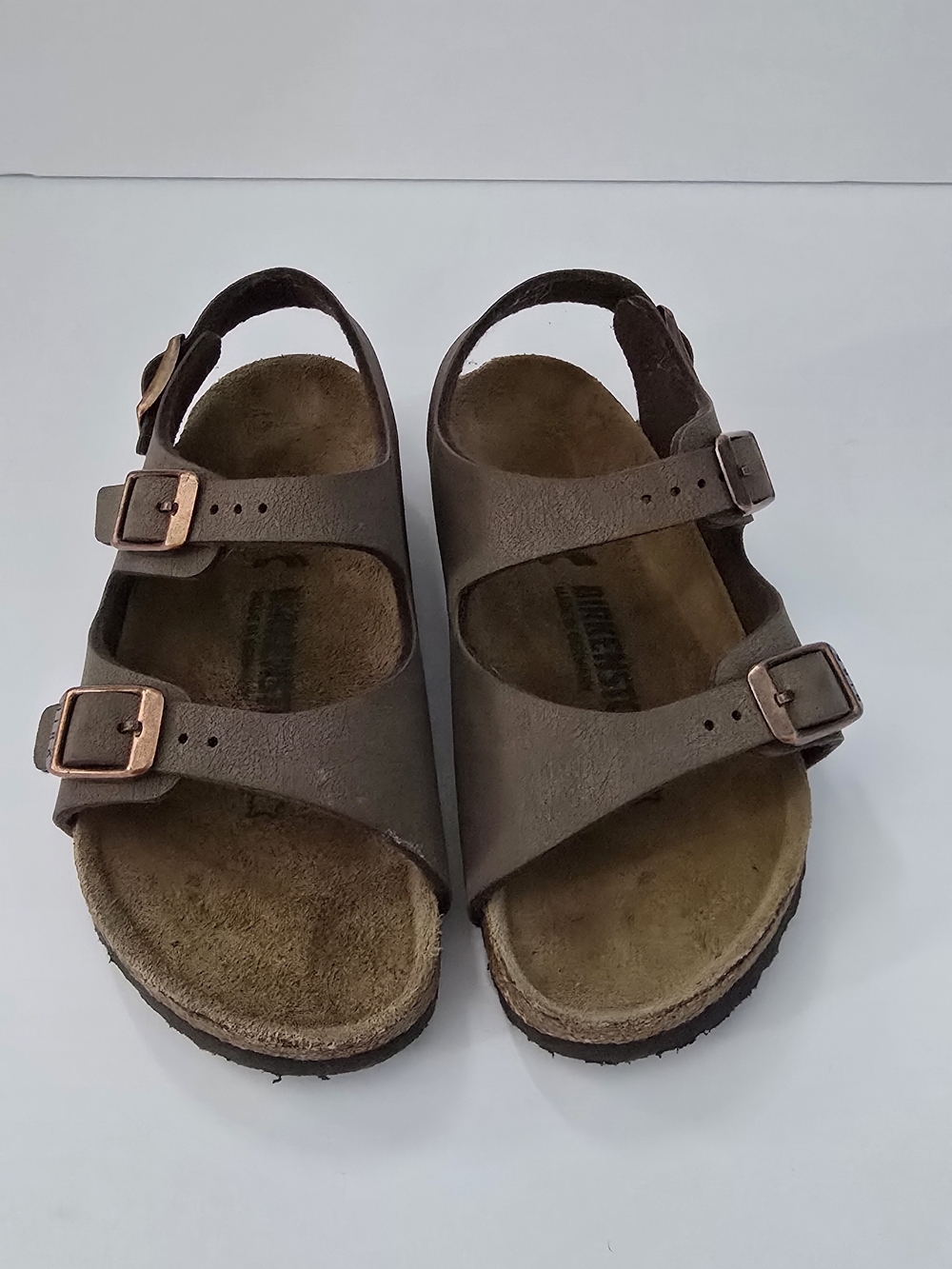 Birkenstock Roma Classic Toddler Kids Sandals Copper Buckles sz 26 or 8 8.5